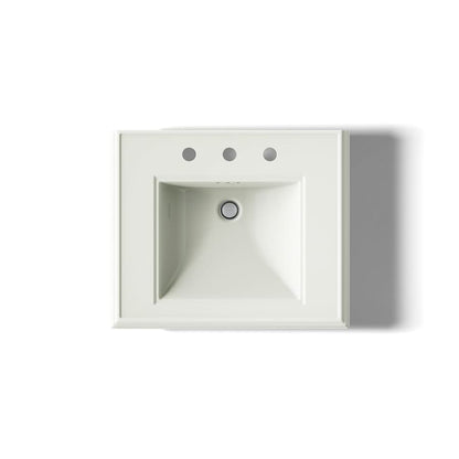 Memoirs Classic 24" Fireclay Pedestal Bathroom Sink with 3 Holes Drilled and Overflow
