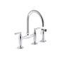 Edalyn™ by Studio McGee Kitchen Faucet, Deck Mount, ADA, 2 Lever Handle, 2-Hole, Polished Chrome