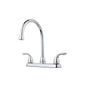 Pfirst Series™ Kitchen Faucet, Deck Mount, ADA, 2 Lever Handle, 3-Hole, Polished Chrome