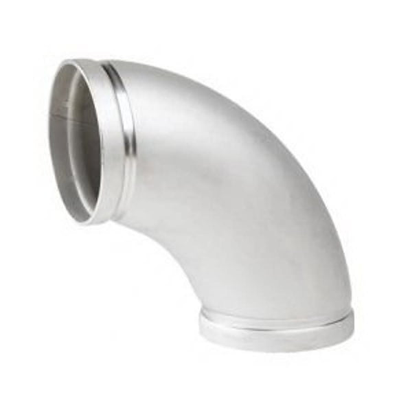 90 deg Elbow, 3 in, Groove, 304/304L Stainless Steel, SCH 10