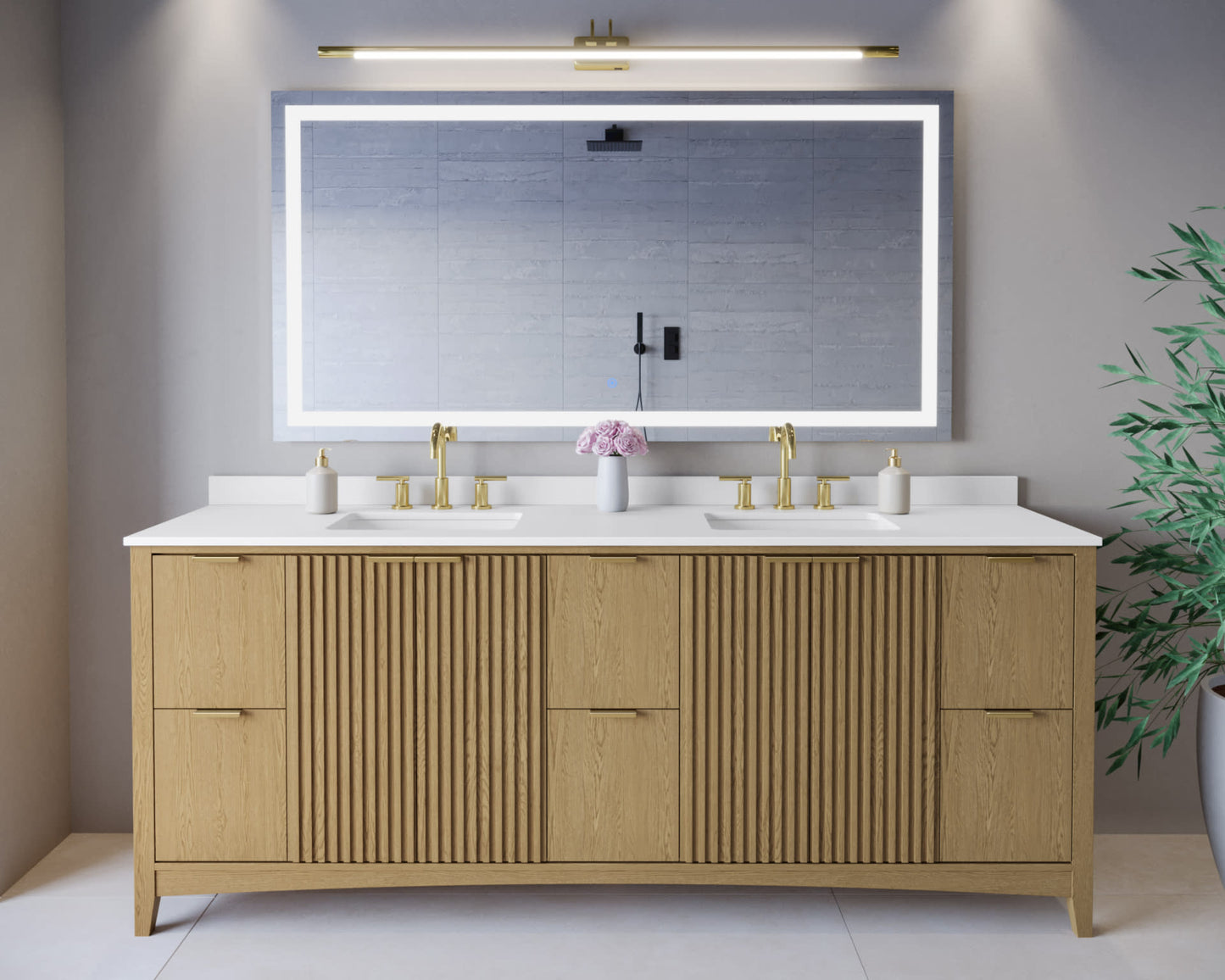Palmilla Double Bathroom Vanity - 84W x 35H x 22D