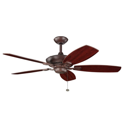 Canfield 52" 5 Blade Indoor Ceiling Fan with Blades, Downrod and Pull Chain