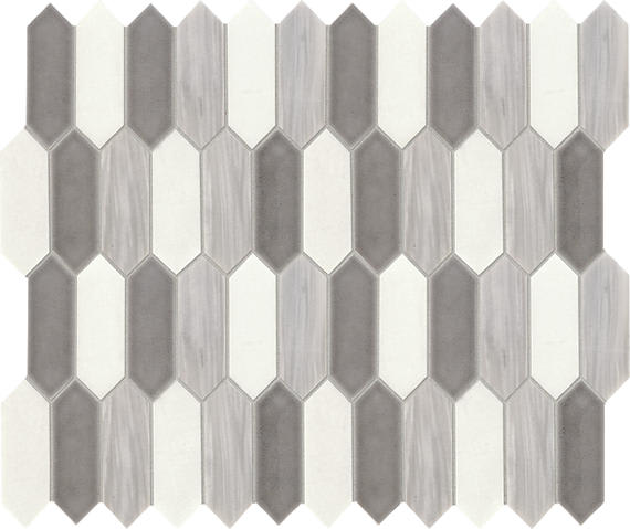 Fonte Nautical Grey Blend Picket, Straight Edge 2X6 Mix