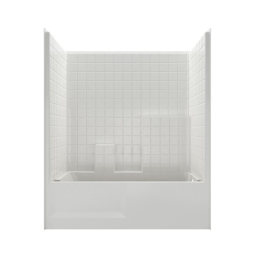 1-Piece Tub & Shower, 72 x 60 in, Right Hand Drain, White