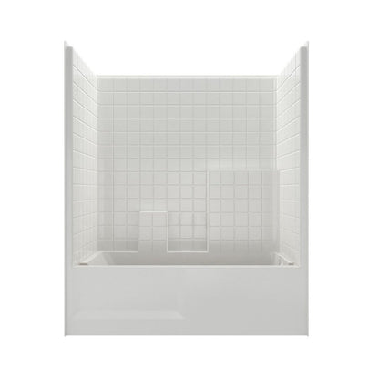 1-Piece Tub & Shower, 72 x 60 in, Right Hand Drain, White