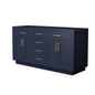 Beckett Double Bathroom Vanity with Toe Kick - 65W x 34.25H x 21.5D