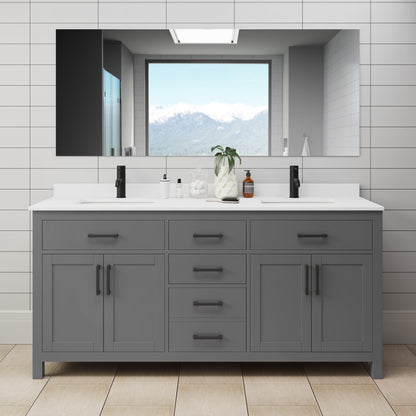 Beckett Double Bathroom Vanity - 72W x 35H x 22D
