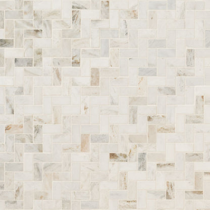 Arabescato Venato Herringbone Honed