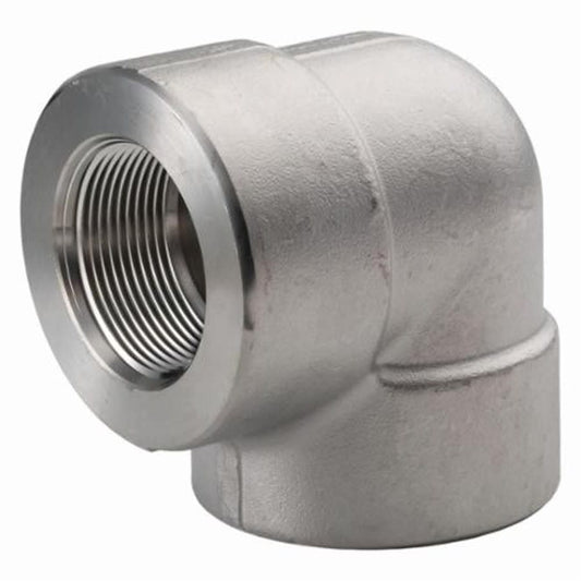 90 deg Elbow, 1 in, FNPT, 304/304L Stainless Steel, 3000 lb