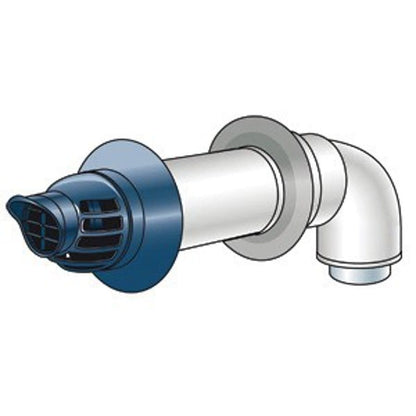 21 in, Condensing Horizontal Vent Termination, 3x5 Concentric Kit with elbow and wall plates