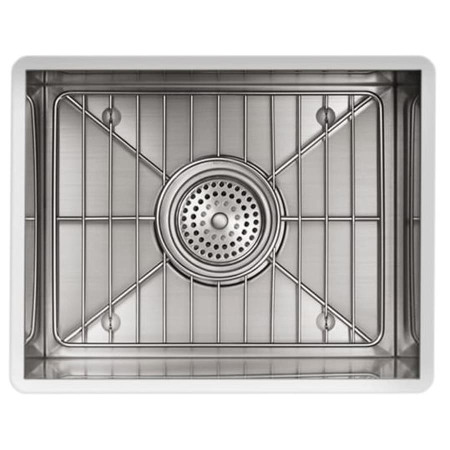 Vault 15" Drop In or Undermount Single Basin Stainless Steel Bar Sink with Sink Rack and Three Faucet Holes