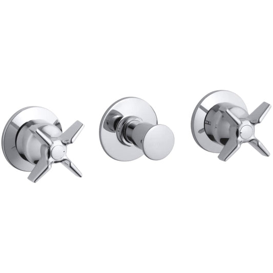 Triton Triple Handle Valve Trim Only with Metal Cross Handles