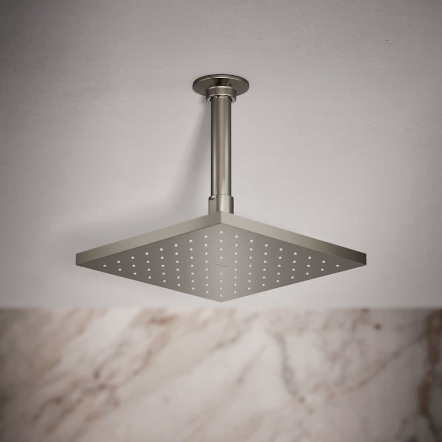 Contemporary Square 8" Single Function 2.5 GPM Rainhead with MasterClean Sprayface and Katalyst Air-Induction Technology