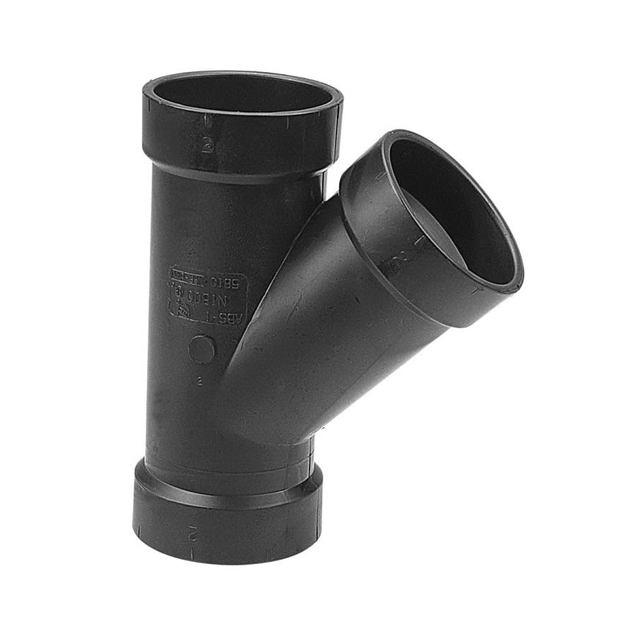 DWV Wye, 6 x 3 in, Hub, ABS