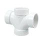 Double Sanitary Tee, 2 in, Hub, DWV, PVC