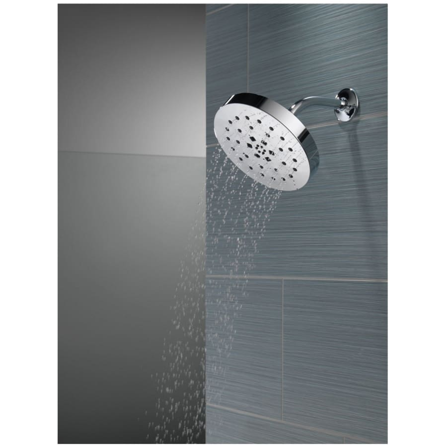 Universal Showering Components 1.75 GPM Multi Function Rain Shower Head with Touch-Clean and H2Okinetic Technology