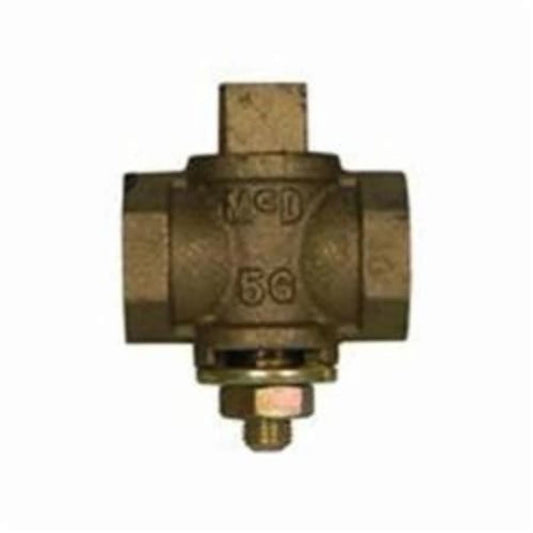 Plug Valve, 1-1/4 in, FNPT, Bronze
