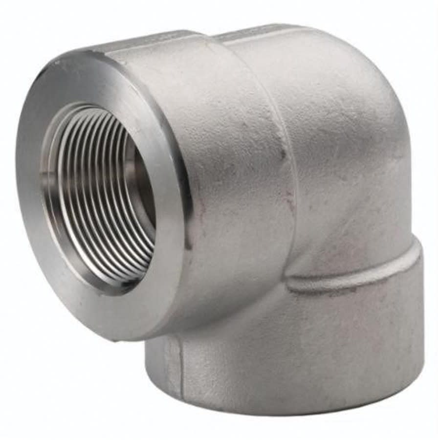 90 deg Elbow, 3/4 in, FNPT, 304/304L Stainless Steel, 3000 lb