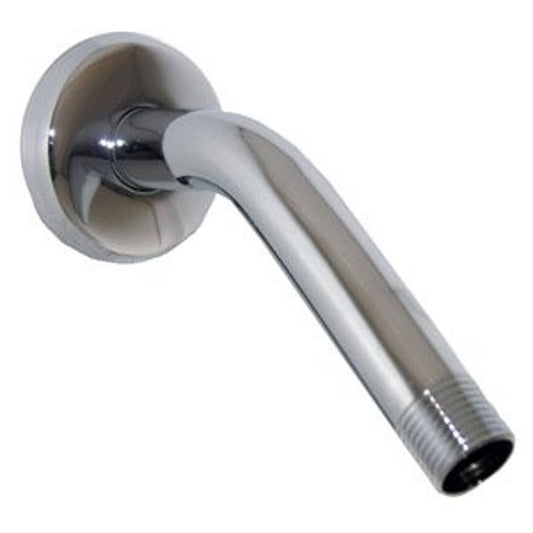 Shower Arm, Wall Mount, 6 in L, Polished Chrome