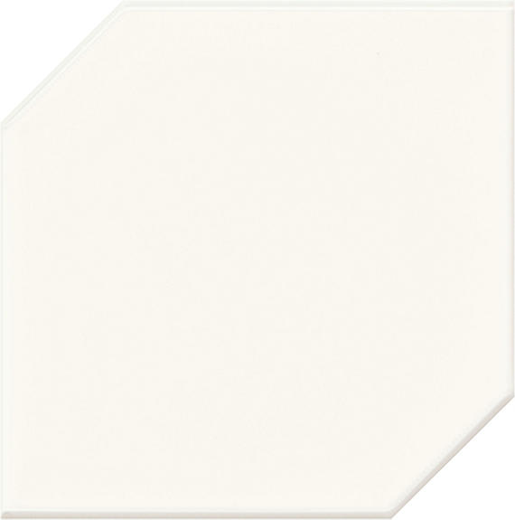 RetroSpace Remix Modern White Hexagon 6X6 Glossy