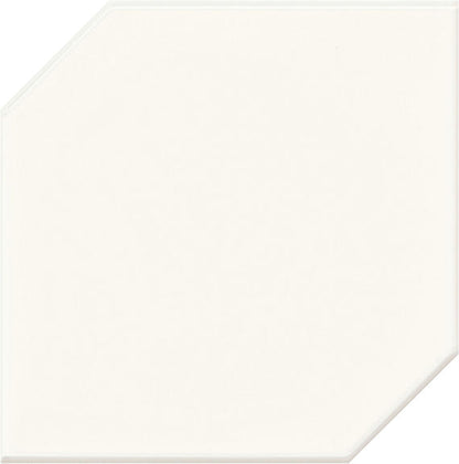 RetroSpace Remix Modern White Hexagon 6X6 Glossy