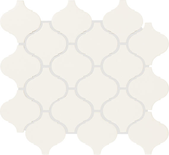 Color Wheel Retro Matte Arctic White Arabesque 3X3 Matte