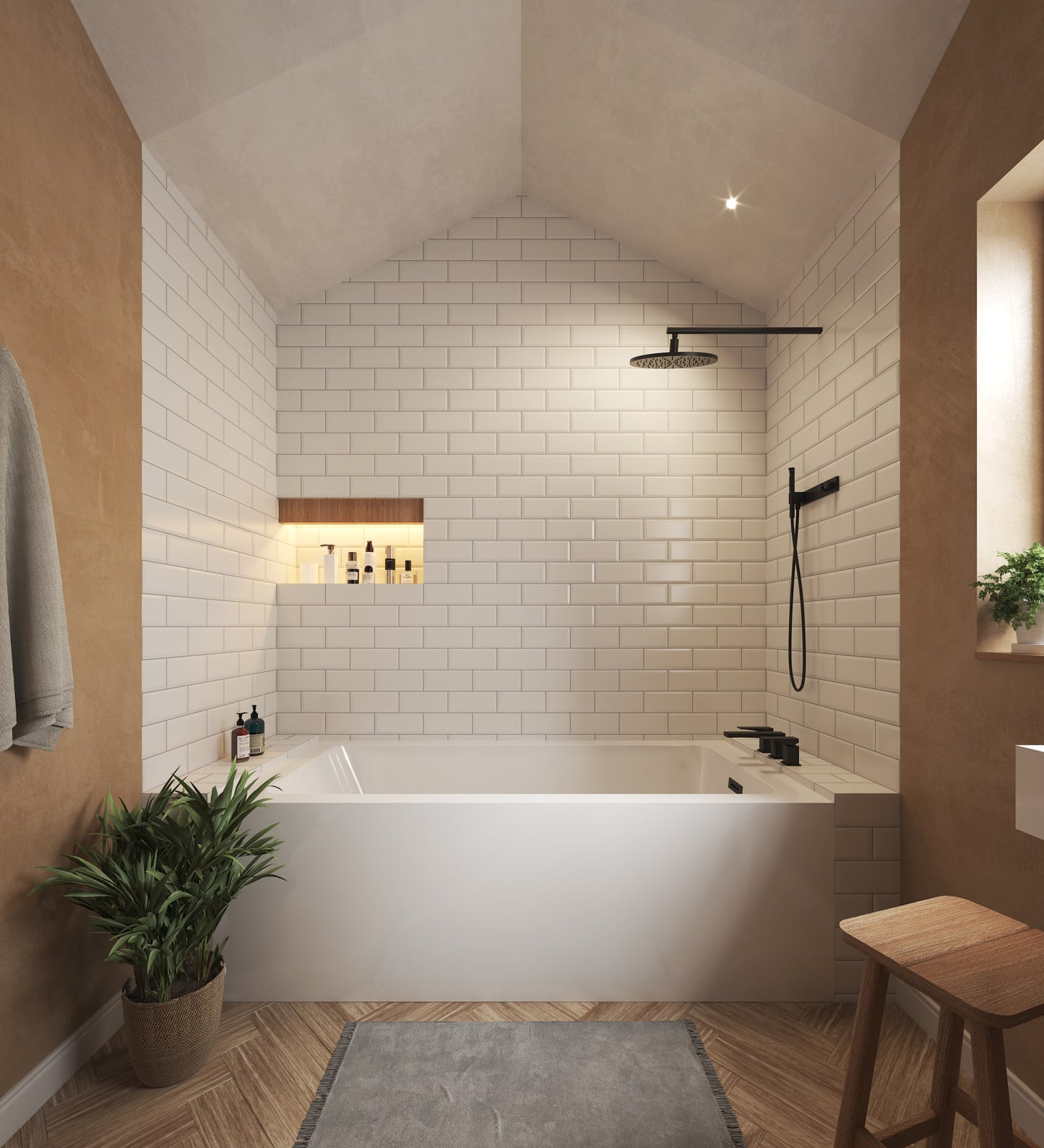 Grayley Alcove Bathtub - 66W x 22H x 36D