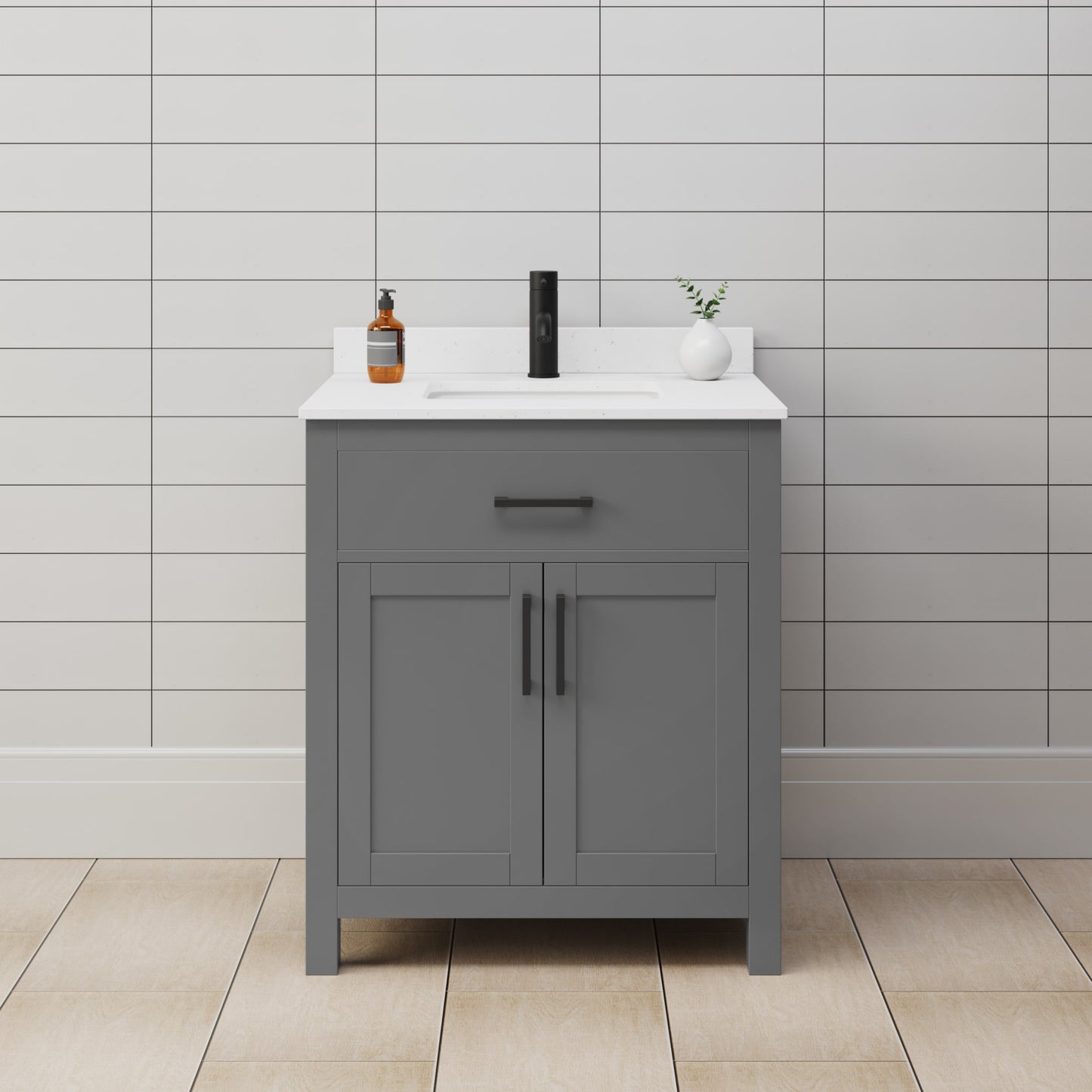 Beckett Single Bathroom Vanity - 30W x 35H x 22D