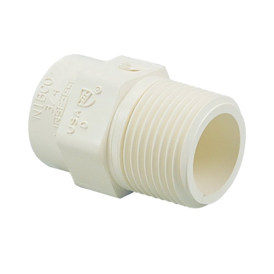 Male Adapter, 1/2 in, Socket x MNPT, SCH 40/STD, CPVC