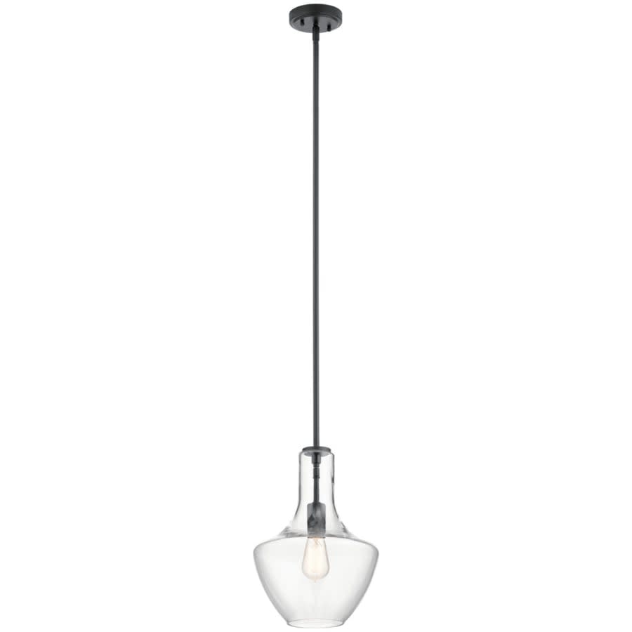 Everly Single Light 11" Wide Pendant with Clear Glass Shade