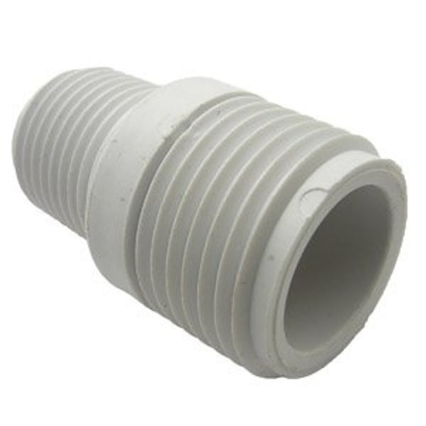 Male Adapter, 3/4 x 1/2 in, Male Hose Thread x MNPT, SCH 40/STD, PVC