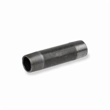 Nipple, 3/4 in, 6 in L, MNPT, Steel, Black, SCH 40/STD