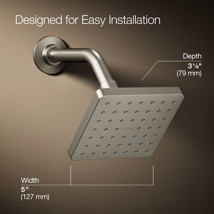 Parallel 2.5 GPM Single Function Shower Head With Katalyst Air-Induction Spray Technology