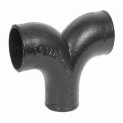 Double 1/4 Bend, 2 in, No Hub, Cast Iron