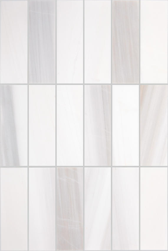 Perfit Mosaix Calacatta Dolomiti Straight Stack, Straight Edge 2X6 Honed