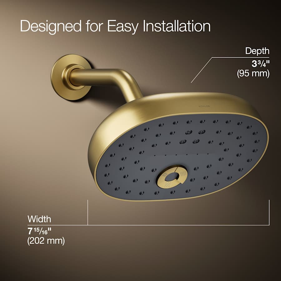 Statement 2.5 GPM Multi Function Shower Head with MasterClean Sprayface and Katalyst Air Induction Technology