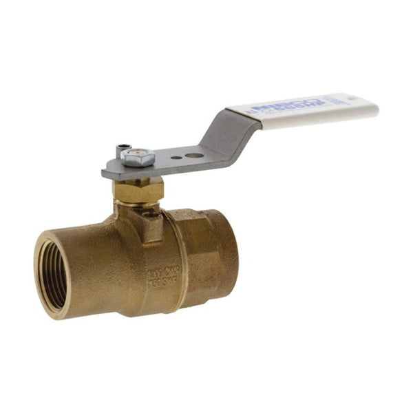2-Piece Ball Valve, 2-1/2 in, FNPT, Full Port, Stainless Steel Ball, Bronze