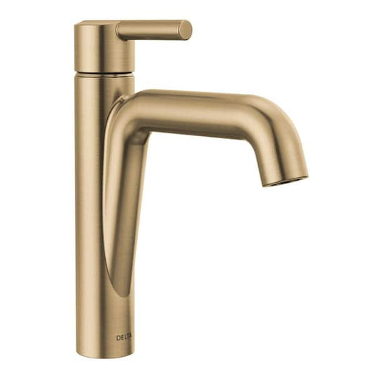 Delta Nicoli Gold Single-Handle 4 in. Single Hole Bathroom Faucet in Champagne Bronze 15849LF-CZ