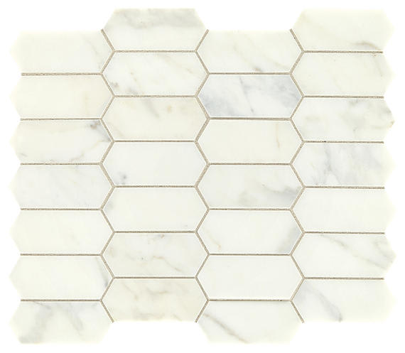 Marble First Snow Elegance Straight Joint, Straight Edge 2X2 Honed