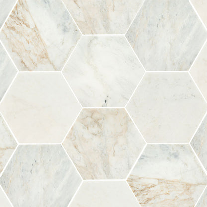 ARABESCATO VENATO 8" HEXAGON HONED