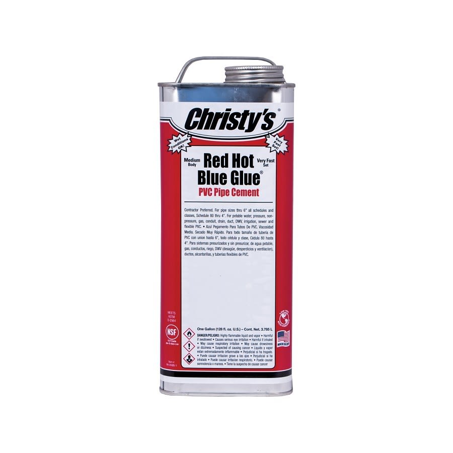 Red Hot Blue Glue® Medium Body Cement, 1 gal, Deep Blue, For PVC