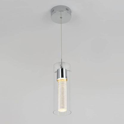 Essence 7.5-Watt 1 Light Chrome Modern Integrated LED Mini Pendant Light Fixture for Kitchen Island