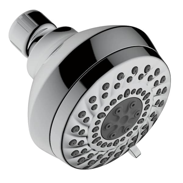 3-Spray Patterns 1.75 GPM 3.63 in. Wall Mount Fixed Shower Head in Chrome