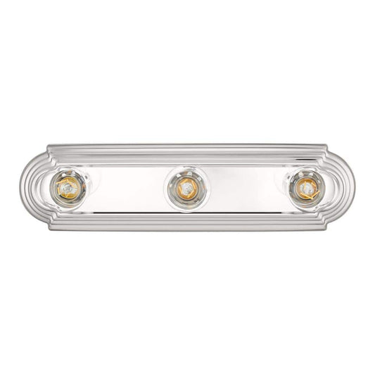 18 in. 3-Light Chrome Finish Vanity Light