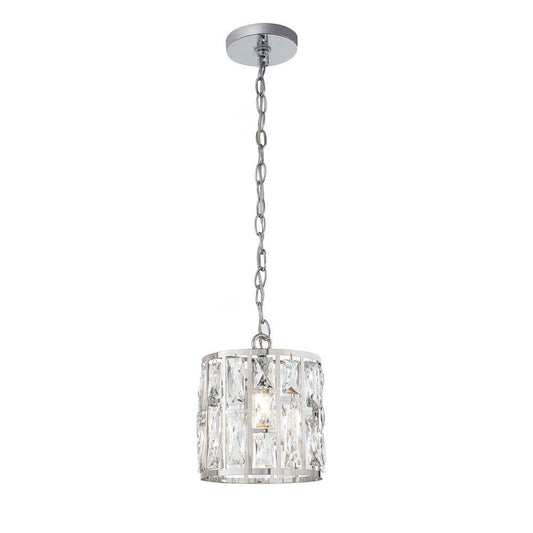 Kristella 1-Light Chrome Crystal Pendant Light