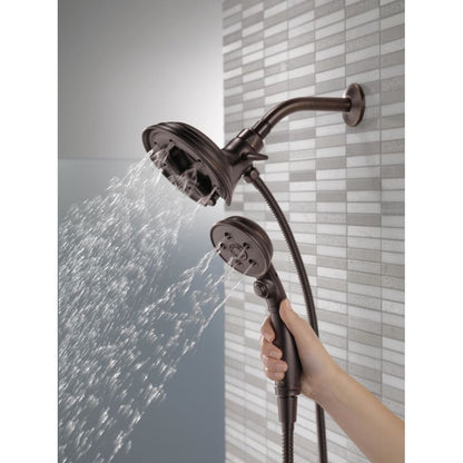 Universal Showering 2.5 GPM Multi Function 2-in1 In2ition Shower Head and Hand Shower with Magnetic Docking and H2Okinetic Technology