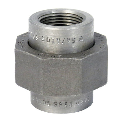 Union, 1-1/2 in, FNPT, SCH 80/XH, Forged Steel, 3000 lb