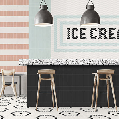 Color Story Mosaics Matte Designer White Straight Joint 2X2 Matte