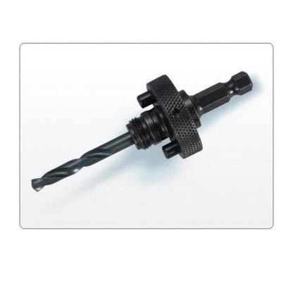 Standard Hole Saw Arbor, 3/8 in, 1/4 in, Pilot Drill, Steel