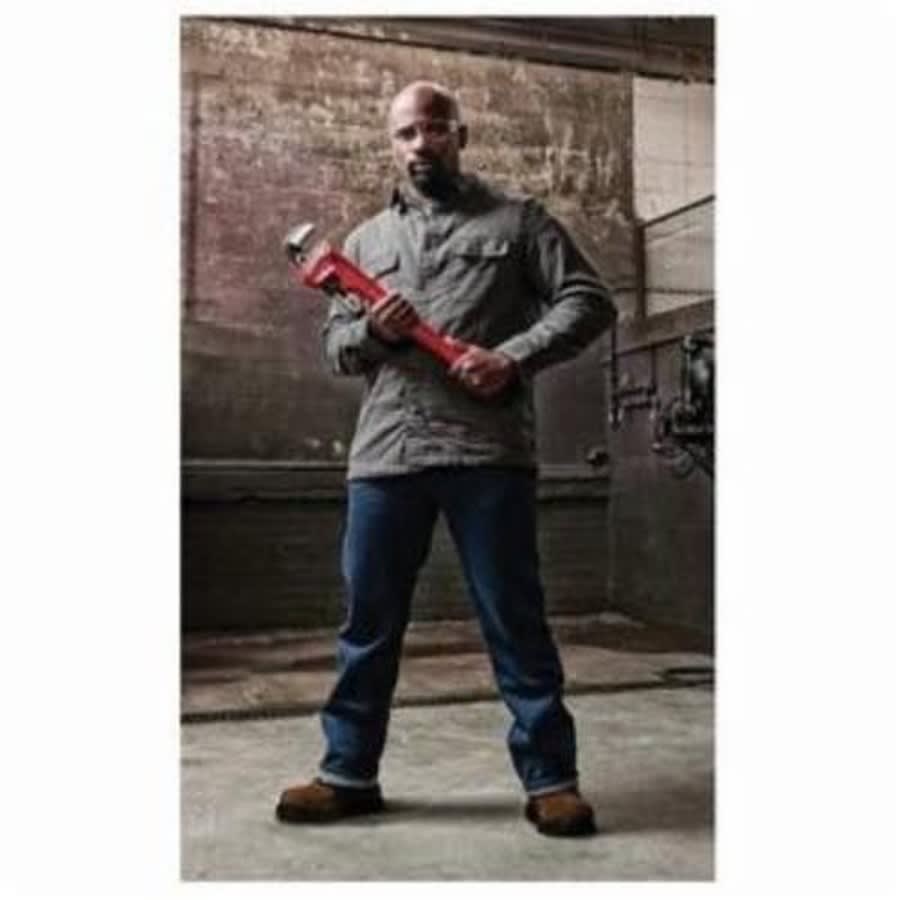 Straight Pipe Wrench, 3 in, Floating Forged Hook Jaw, Ductile Iron Handle, Red